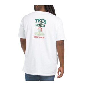 Tommy Bahama Mens White Big Tall Graphic Holiday The Season Golf Tee Sz 3XL New